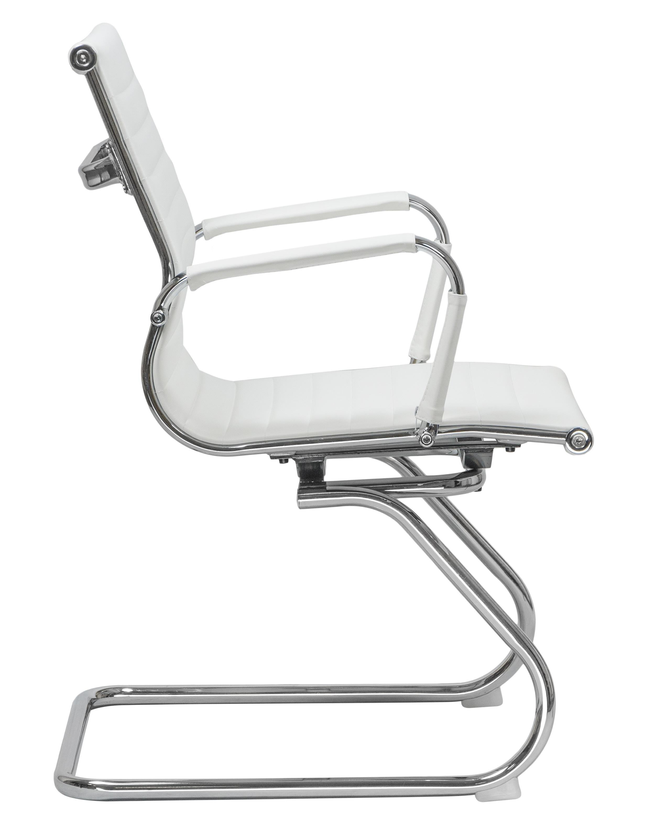 Фото №4 Офисное кресло для посетителей DOBRIN CODY белый хромированная сталь LMR-102N