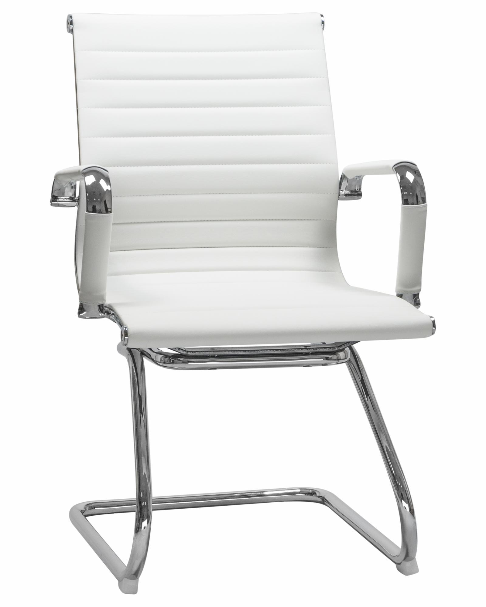 Фото №10 Офисное кресло для посетителей DOBRIN CODY белый хромированная сталь LMR-102N
