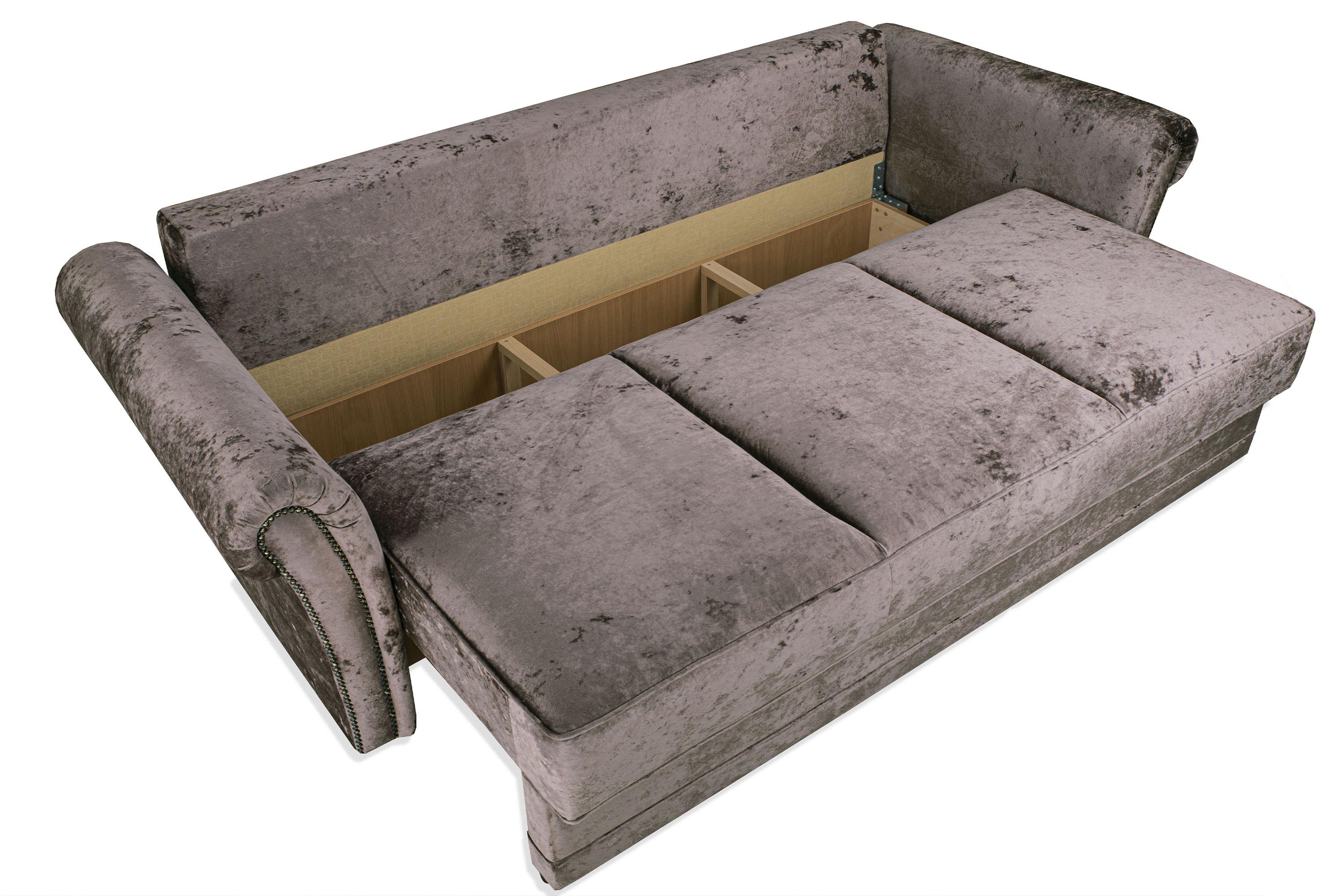 Фото №9 Мерсер Премиум диван-кровать плюш Мадейра Кофе