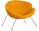 Кресло дизайнерское DOBRIN EMILY, цвет сиденья жетлый (AF13), цвет основания хромированная сталь
