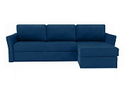 Фото №1 Угловой диван с оттоманкой и ёмкостью для хранения п1 Peterhof, синий