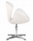 Кресло дизайнерское DOBRIN SWAN, цвет сиденья белый (P23), алюминиевое основание