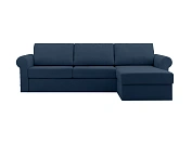 Фото №1 Угловой диван с оттоманкой и ёмкостью для хранения п5 Peterhof, синий