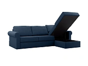 Фото №4 Угловой диван с оттоманкой и ёмкостью для хранения п5 Peterhof, синий