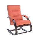 Кресло Leset Милано. V39 оранжевый/Орех текстура