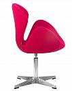 Кресло дизайнерское DOBRIN SWAN, цвет сиденья бордовый (AF5), алюминиевое основание