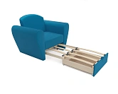 Фото №5 Кресло-кровать Квартет Рогожка синяя
