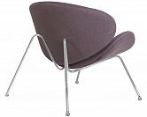 Фото Кресло дизайнерское DOBRIN EMILY цвет сиденья серый AF7 цвет основания хромированная сталь 3