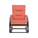 Кресло Leset Милано. V39 оранжевый/Орех текстура
