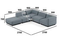 Фото №5 Сиб MOD8. угловой модульный диван Экокожа Лайт 