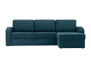 Фото №1 Угловой диван-кровать с оттоманкой и ёмкостью для хранения п4 Peterhof, зеленый