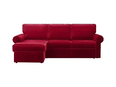 Угловой диван-кровать Murom, бордовый