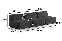 Фото №5 Сиб MOD2. модульный диван Экокожа Блэк