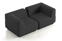 Фото №4 Сиб МОД3. модульный диван Экокожа Блэк