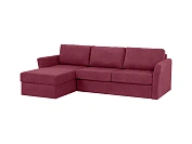 Фото №2 Угловой диван с оттоманкой и ёмкостью для хранения п1 Peterhof, красный