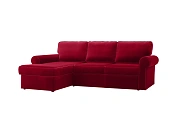 Фото №2 Угловой диван-кровать Murom, бордовый