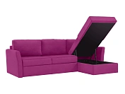 Фото №3 Угловой диван-кровать с оттоманкой и ёмкостью для хранения п1 Peterhof, фиолетовый