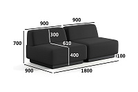 Фото №2 Сиб MOD1. модульный диван Экокожа Блэк