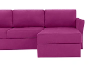 Фото №5 Угловой диван-кровать с оттоманкой и ёмкостью для хранения п1 Peterhof, фиолетовый