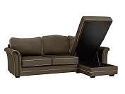 Фото №3 Угловой диван-кровать Sydney угловой правый, коричневый
