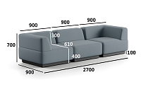 Фото №2 Сиб МОД4. модульный диван Экокожа Лайт Грей