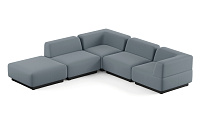 Фото №1 Сиб MOD8. угловой модульный диван Экокожа Лайт Грей