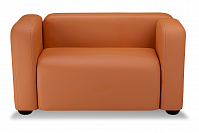 Фото №3 Квадрато двухместный диван экокожа Санторини Дарк оранж