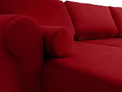 Фото №5 Угловой диван с оттоманкой и ёмкостью для хранения п5 Peterhof, красный