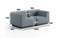 Фото №2 Сиб МОД3. модульный диван Экокожа Лайт Грей
