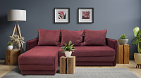 Фото №2 Оскар угловой диван-кровать красный