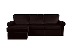 Угловой диван-кровать Murom, темно-коричневый