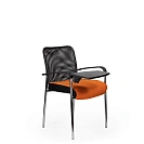 Фото №2 Стул для посетителя Афродита люкс СН TW-105/E11-К/Е11-К оранжевый черный со столиком