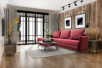 Фото №3 Оскар угловой диван-кровать красный