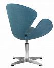 Фото Кресло дизайнерское DOBRIN SWAN цвет сиденья синий IF6 алюминиевое основание 5