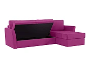 Фото №4 Угловой диван-кровать с оттоманкой и ёмкостью для хранения п1 Peterhof, фиолетовый