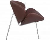Фото Кресло дизайнерское DOBRIN EMILY цвет сиденья коричневый YP5 цвет основания хромированная сталь 4