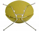 Кресло дизайнерское DOBRIN EMILY, цвет сиденья светло-зеленый (AF3), цвет основания хромированная сталь