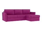 Фото №2 Угловой диван-кровать с оттоманкой и ёмкостью для хранения п1 Peterhof, фиолетовый