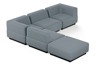 Фото №3 Сиб MOD8. угловой модульный диван Экокожа Лайт Грей