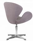 Кресло дизайнерское DOBRIN SWAN, цвет сиденья серый (IF11), алюминиевое основание