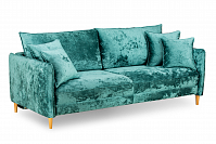 Фото Йорк Премиум диван-кровать плюш Мадейра азур 2