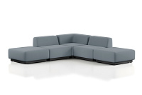 Фото №2 Сиб МОД5. угловой модульный диван Экокожа Лайт Грей