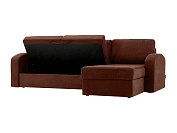 Фото №4 Угловой диван с оттоманкой и ёмкостью для хранения п4 Peterhof, коричневый