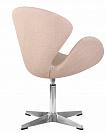 Кресло дизайнерское DOBRIN SWAN, цвет сиденья бежевый (IF1), алюминиевое основание