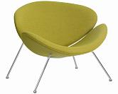 Фото Кресло дизайнерское DOBRIN EMILY цвет сиденья светло-зеленый AF3 цвет основания хромированная сталь 1