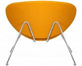 Кресло дизайнерское DOBRIN EMILY, цвет сиденья жетлый (AF13), цвет основания хромированная сталь