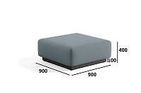 Фото №3 Сиб пуф Экокожа Лайт Грей