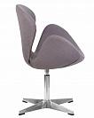Фото Кресло дизайнерское DOBRIN SWAN цвет сиденья серый IF11 алюминиевое основание 4