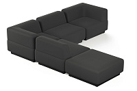 Фото №3 Сиб MOD8. угловой модульный диван Экокожа Блэк