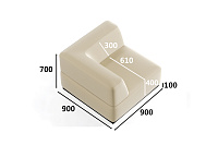 Фото №5 Сиб угол Экокожа Санд